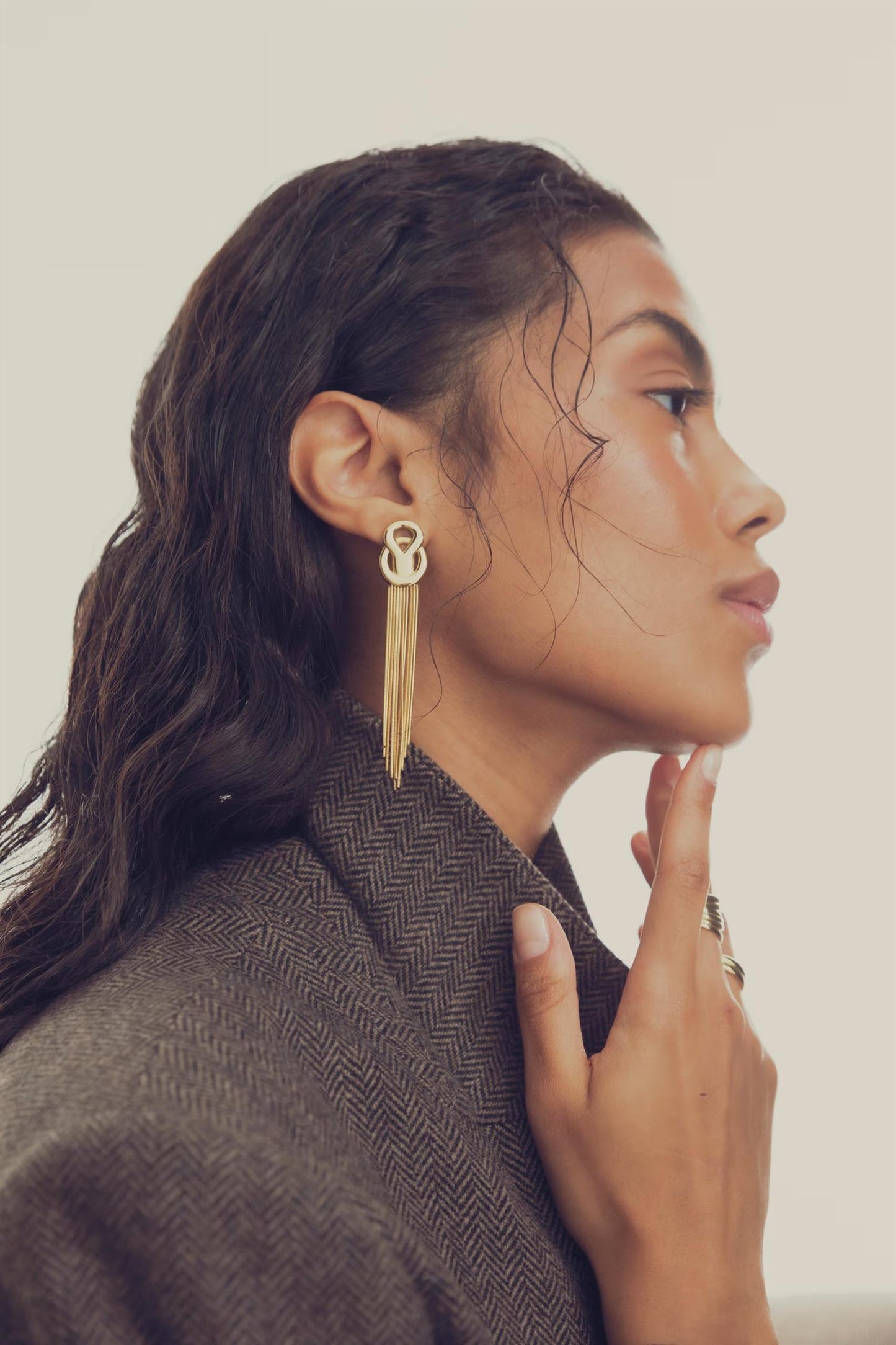 The Flounce Earrings Gold