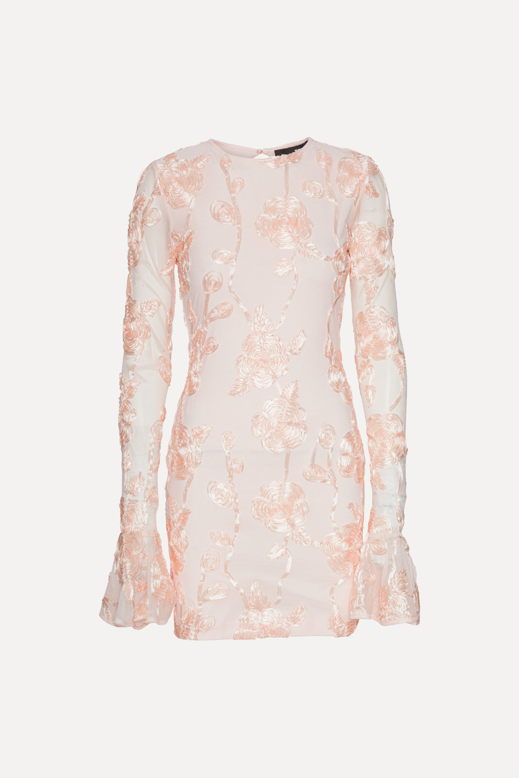 Flower Mesh Mini Dress