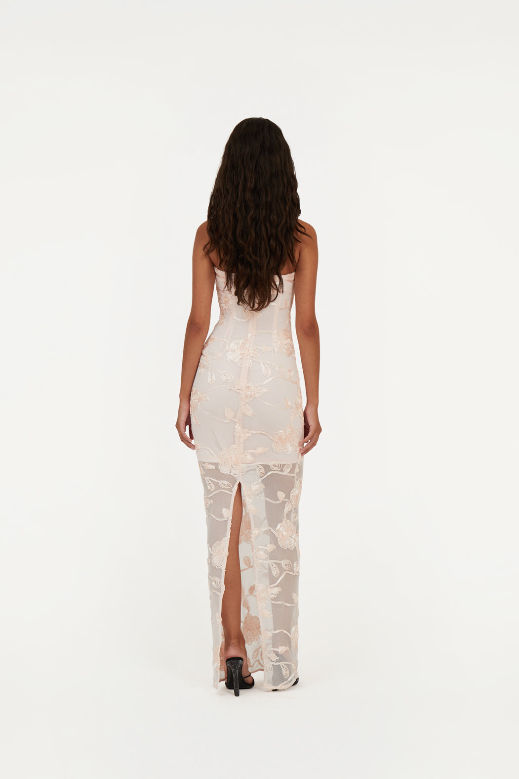 Flower Mesh Tube Dress