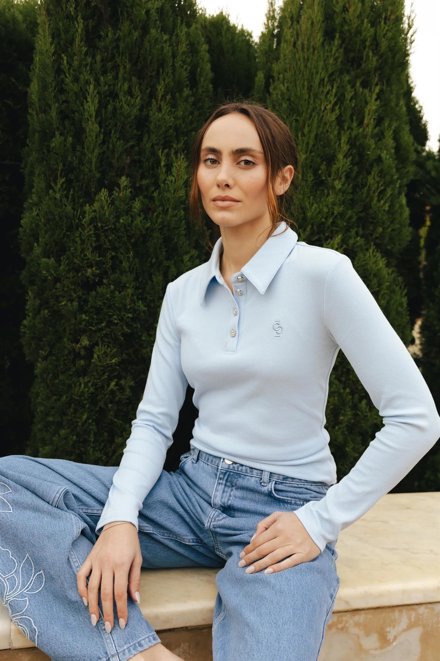 Ivonecras Blouse - Light Blue