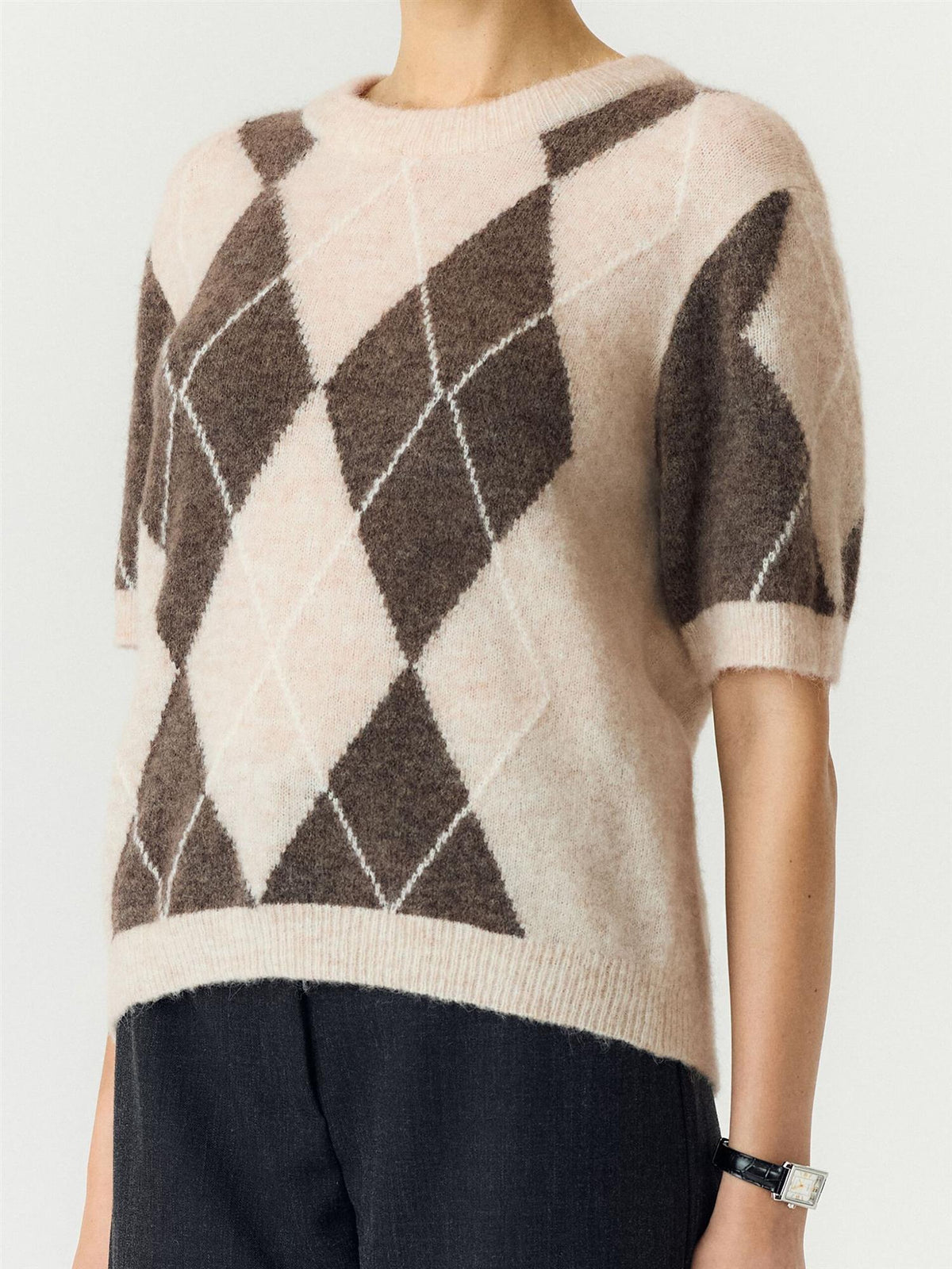 YasJohi Wool Blend Pullover - Oatmea/Taupe Gray