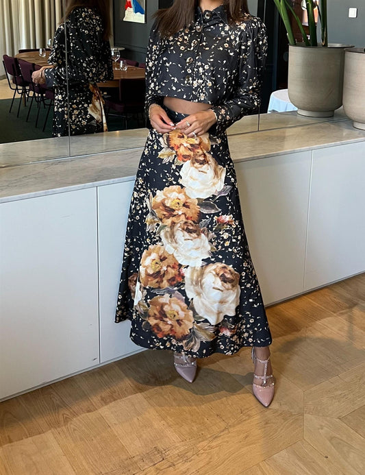 Tailored Satin Skirt