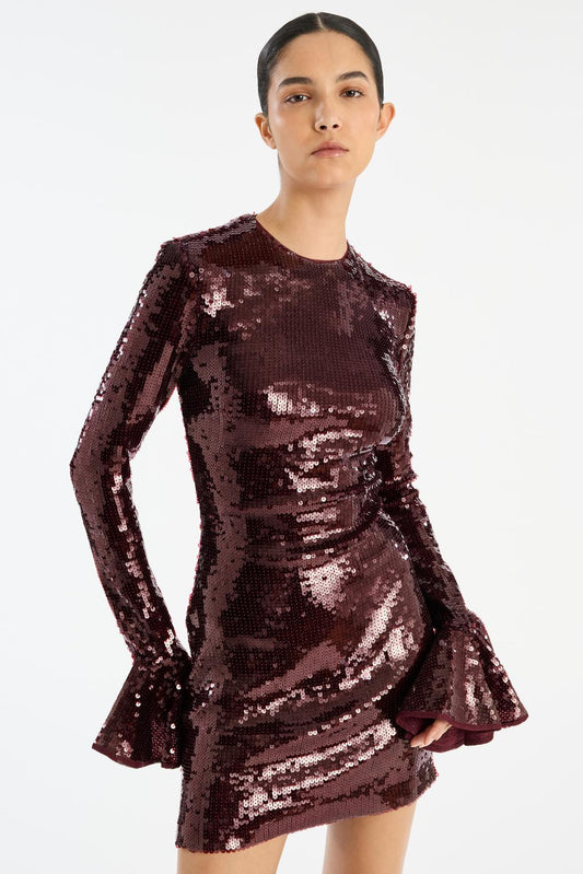 Sequins Ls Mini Dress