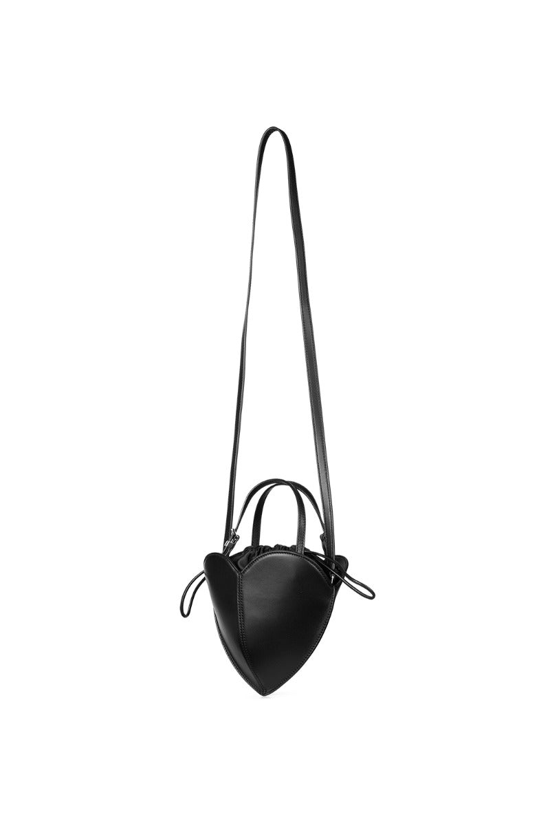 Leather Heart Bag - Black