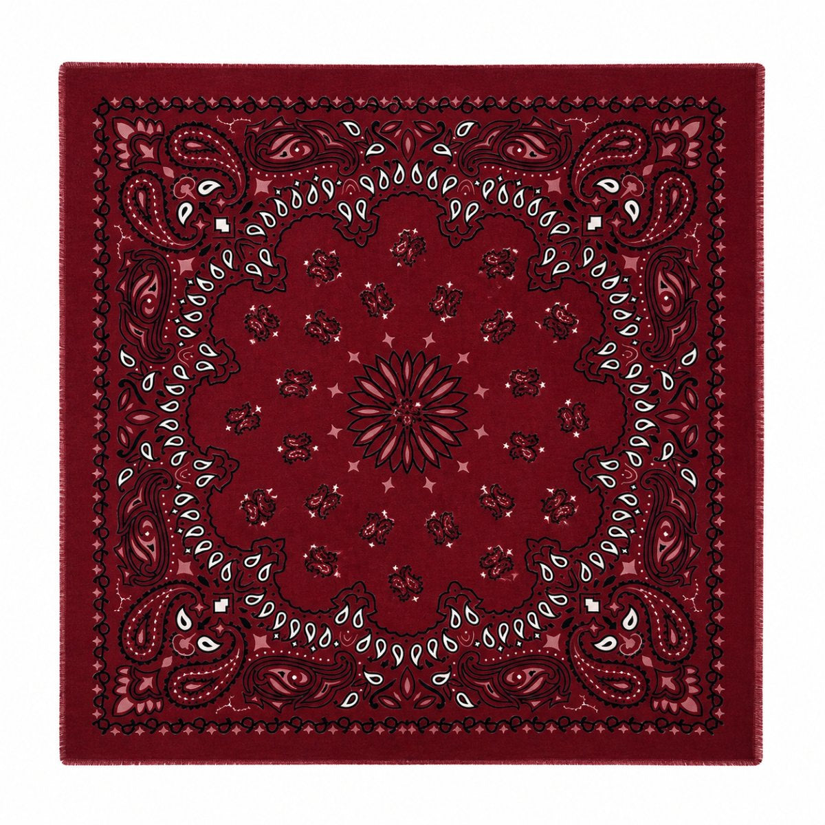 Large Paisley Scarf - Bordeaux