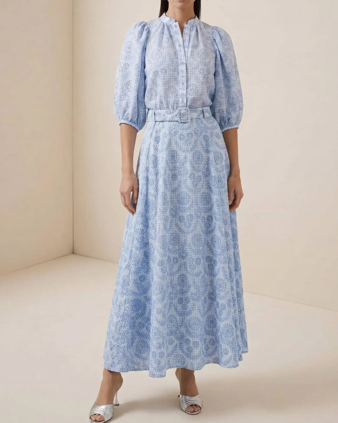 Checks Blouse - Light Blue