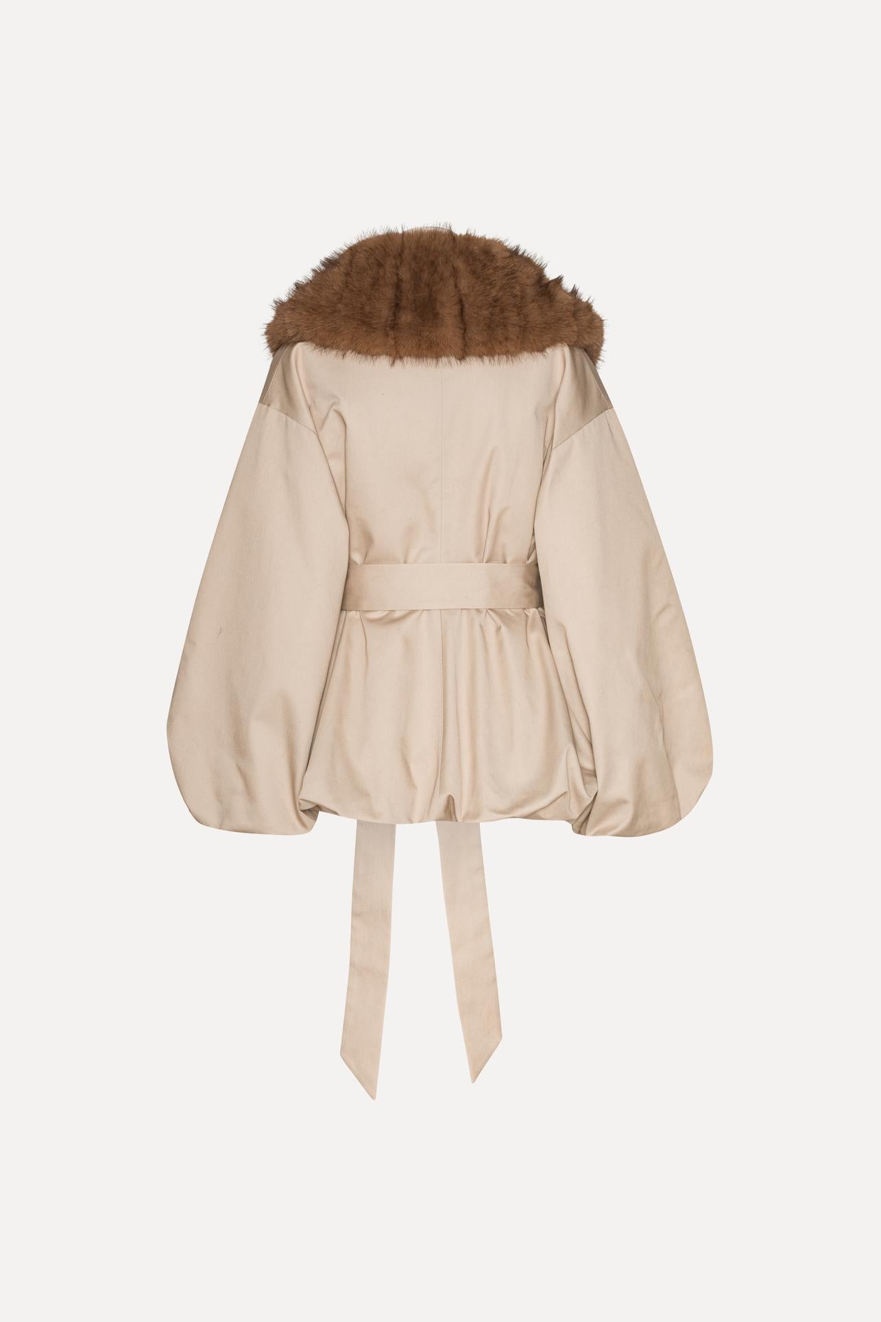 Faux Fur Collar Jacket