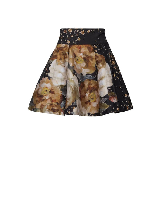 Taffeta Mini Skirt Dark Rose