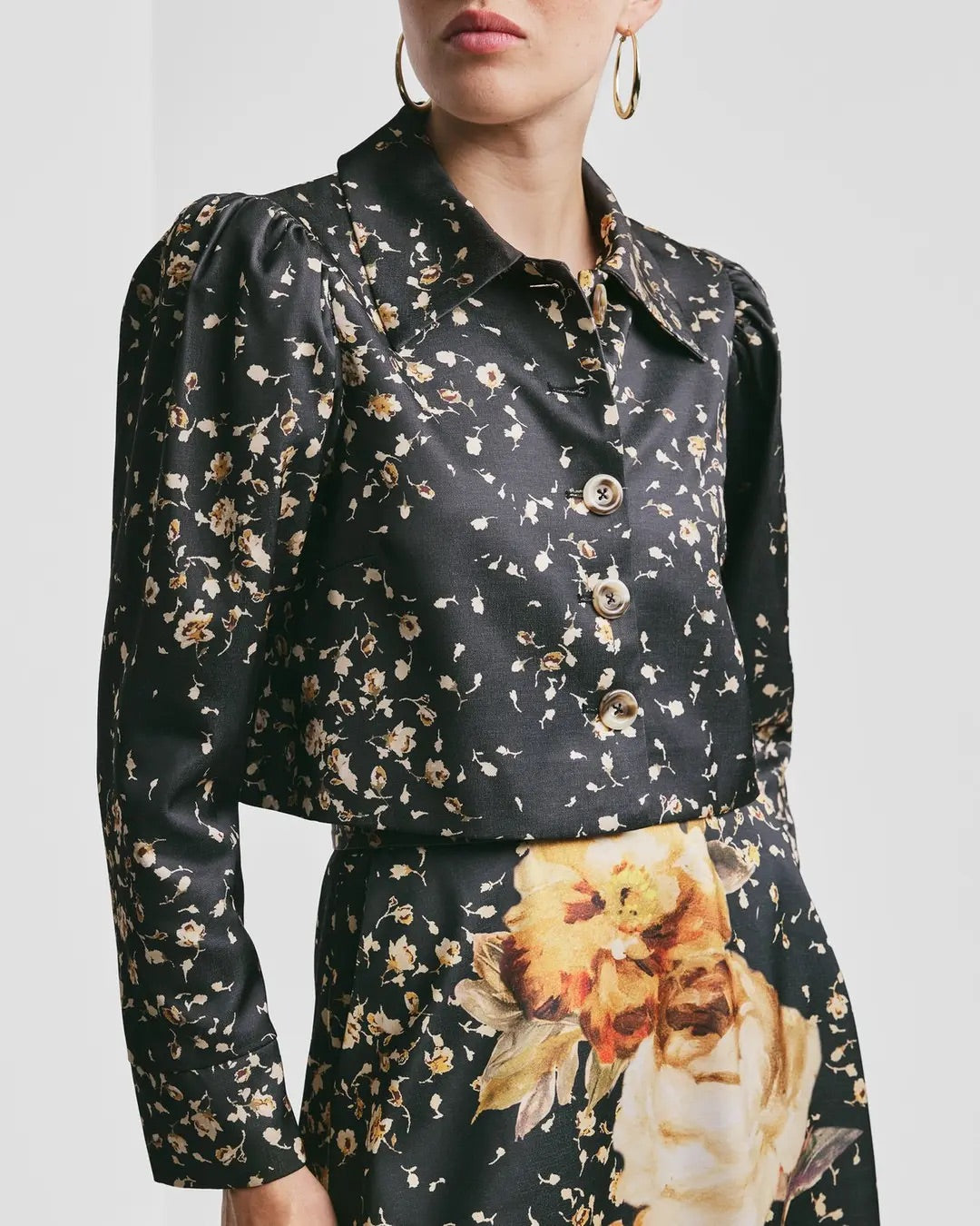 Tailored Satin Cropped Jacket