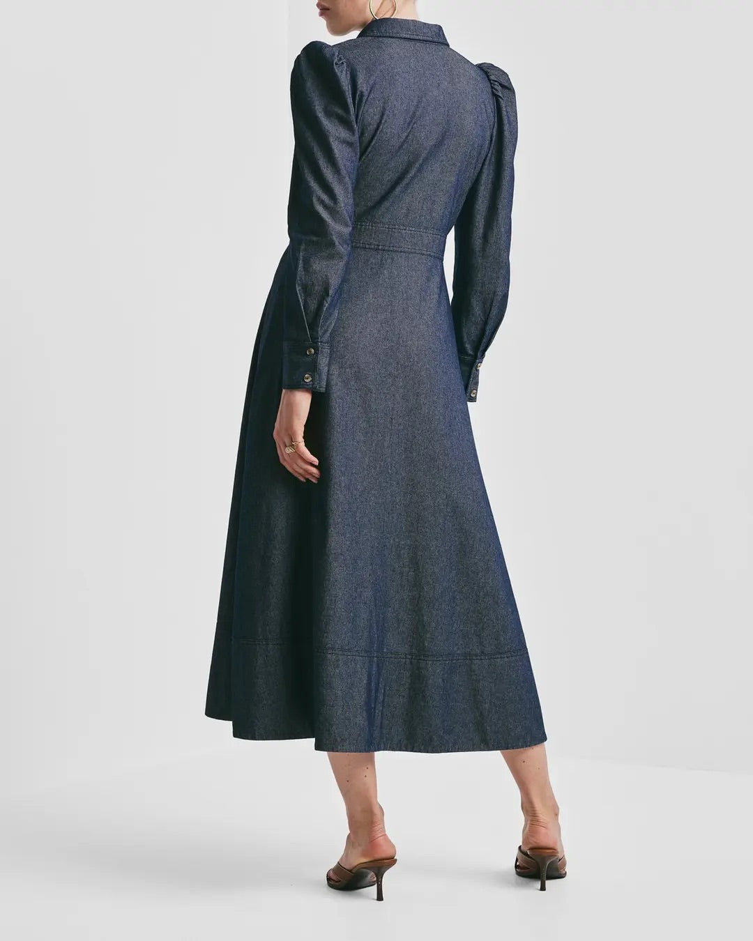 Denim Button-Down Dress