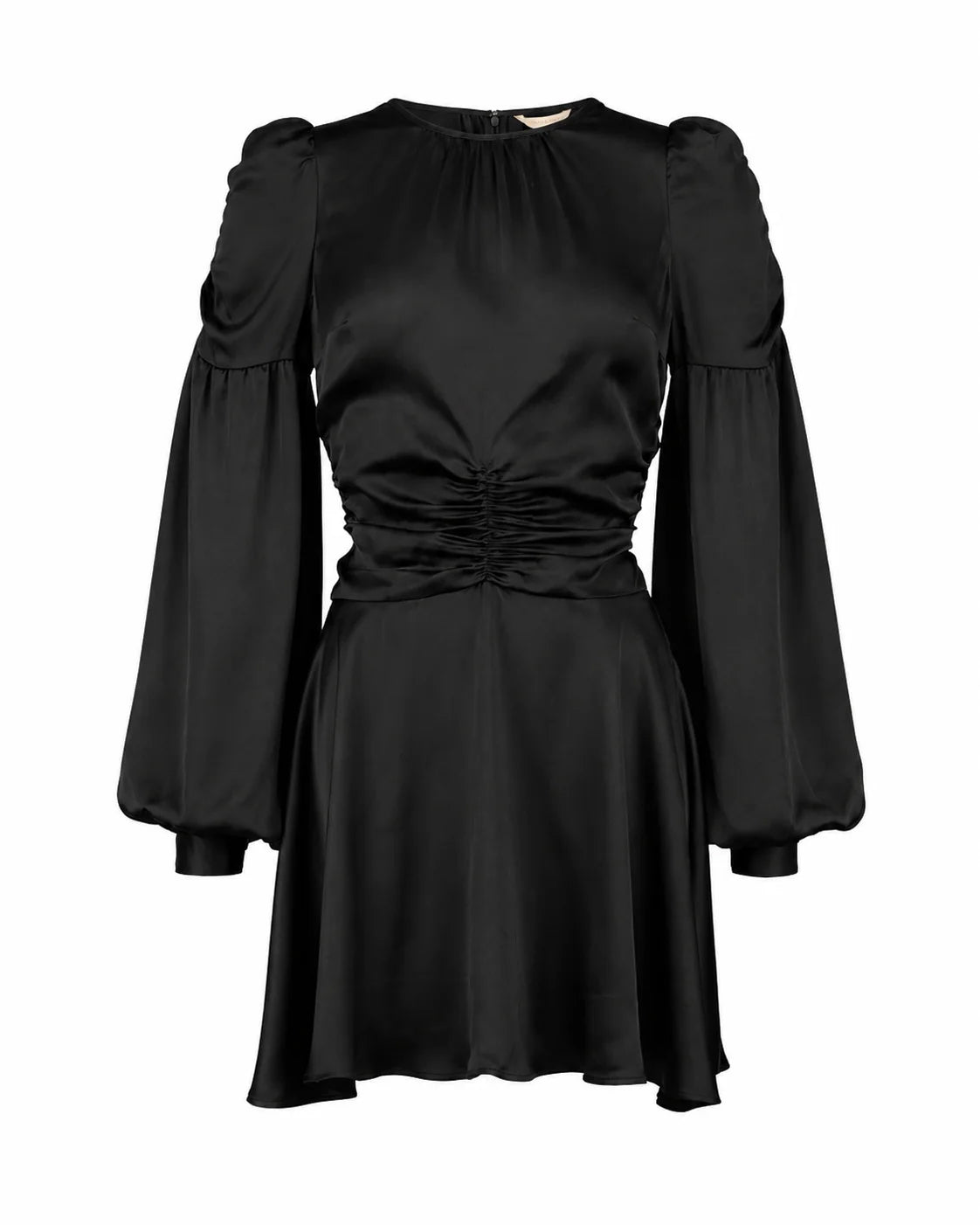 Satin Mini Dress - Black