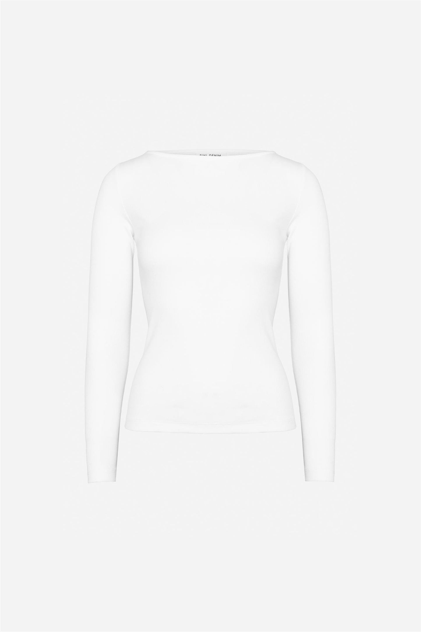 Petronella Rib Boatneck - Off-white