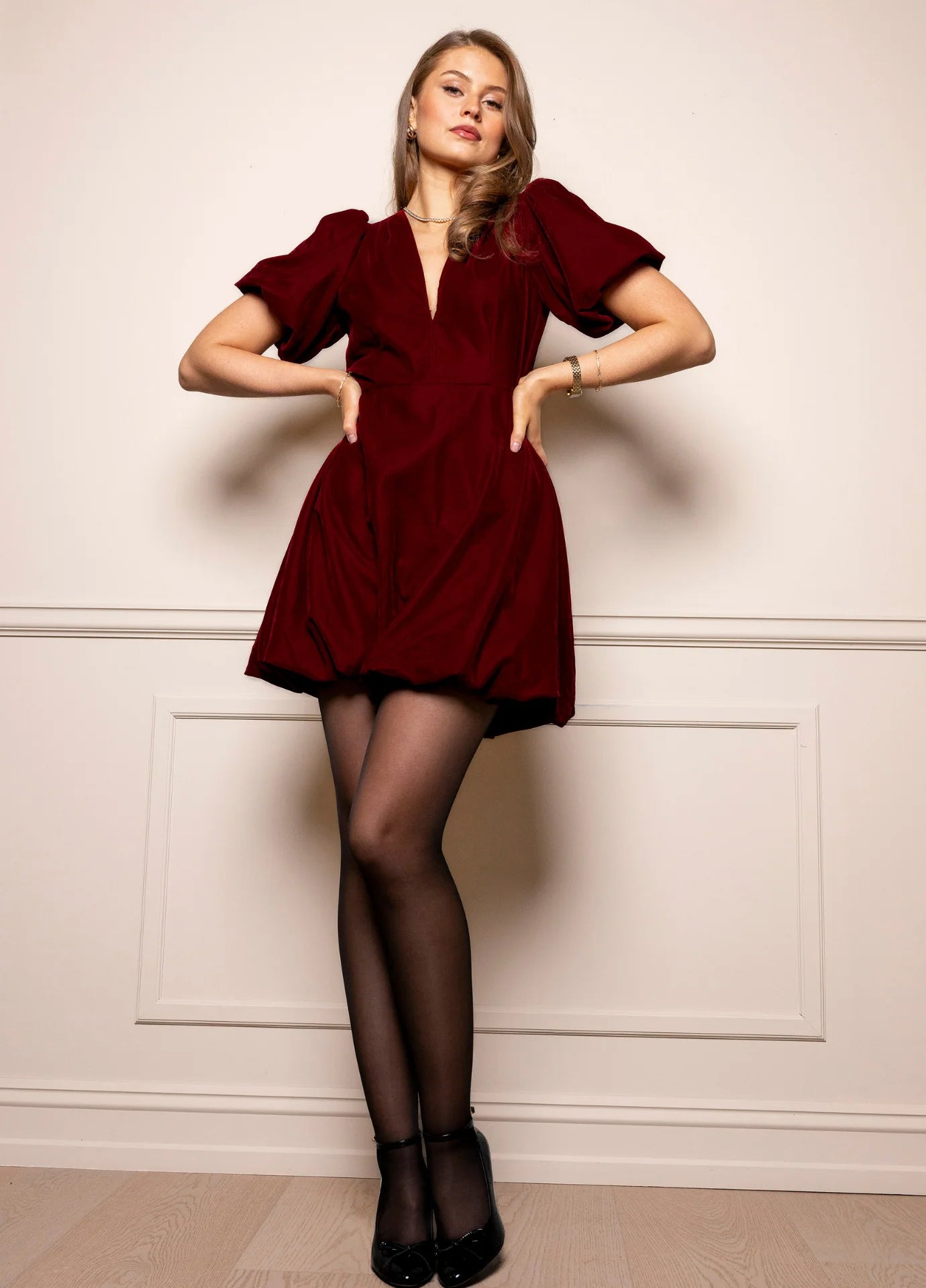 Blake Dress Velvet Bordaux