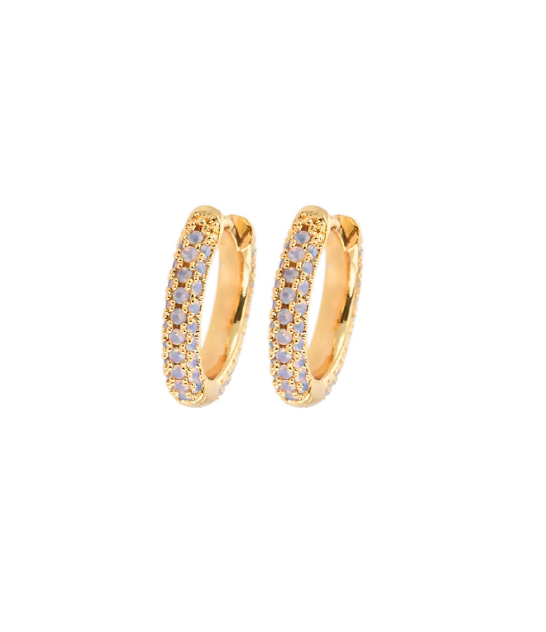 Small Stone Covered Hoops Frost