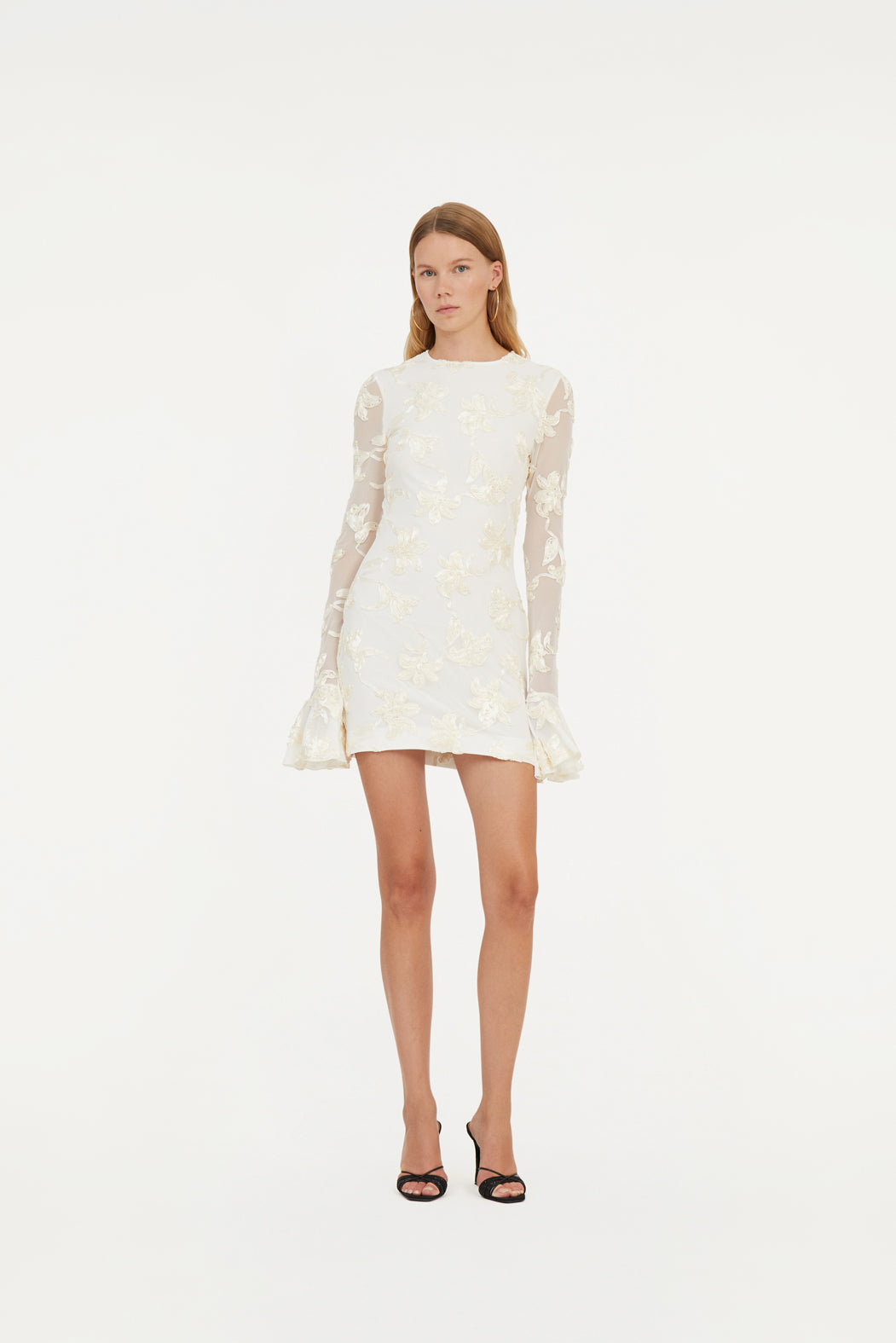 Flower Mesh Mini Dress