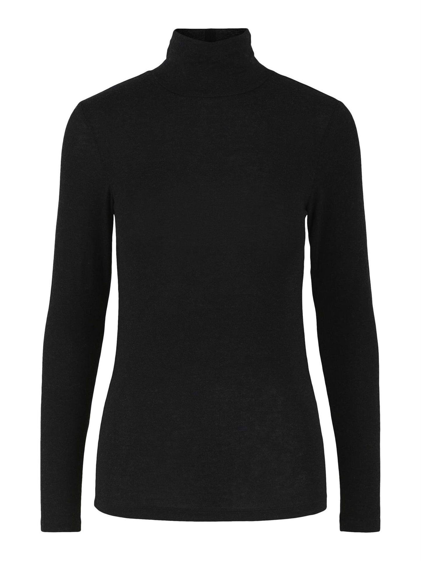 YASWOOLA LS HIGH NECK TOP Black