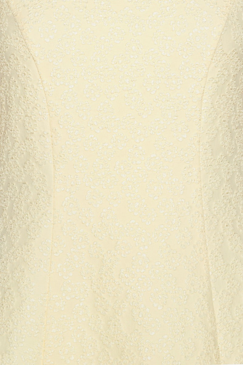 Jacquard Flared Dress - Winter White