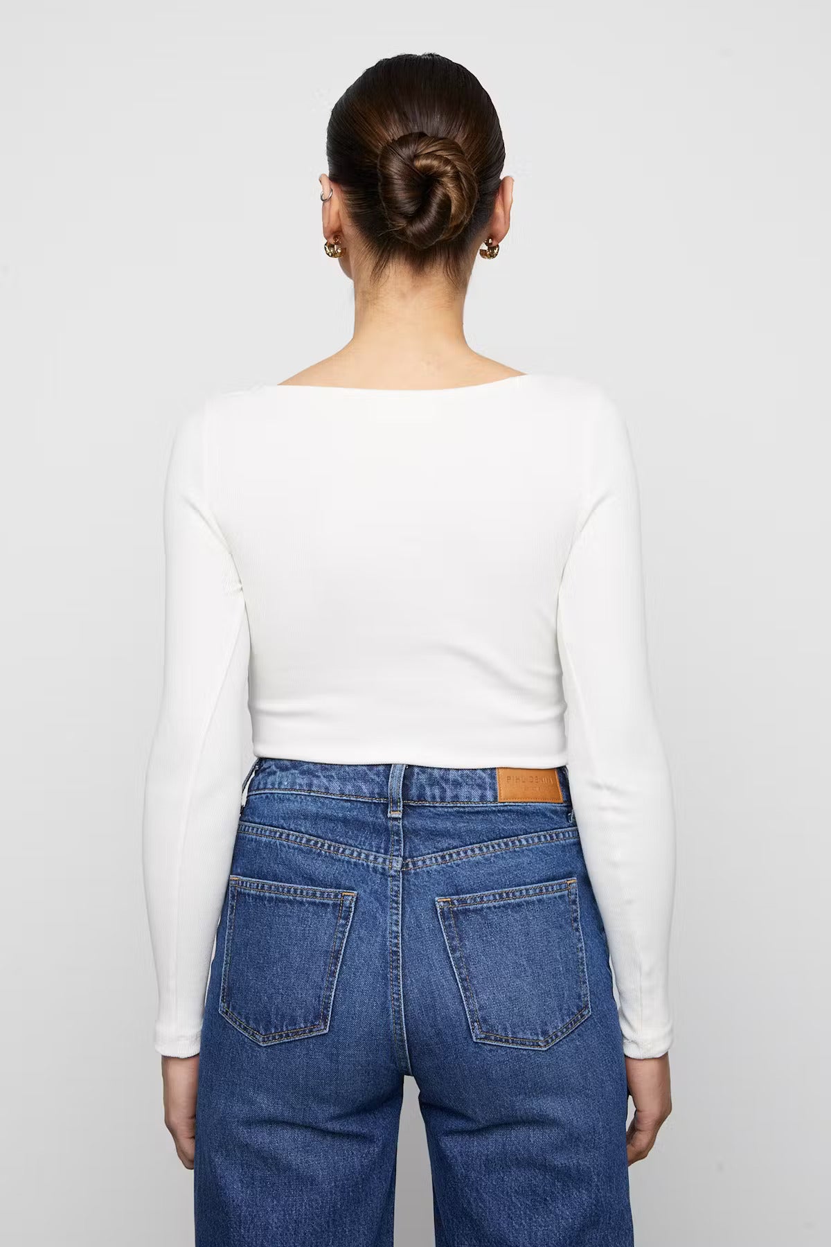 Petronella Rib Boatneck Ecru