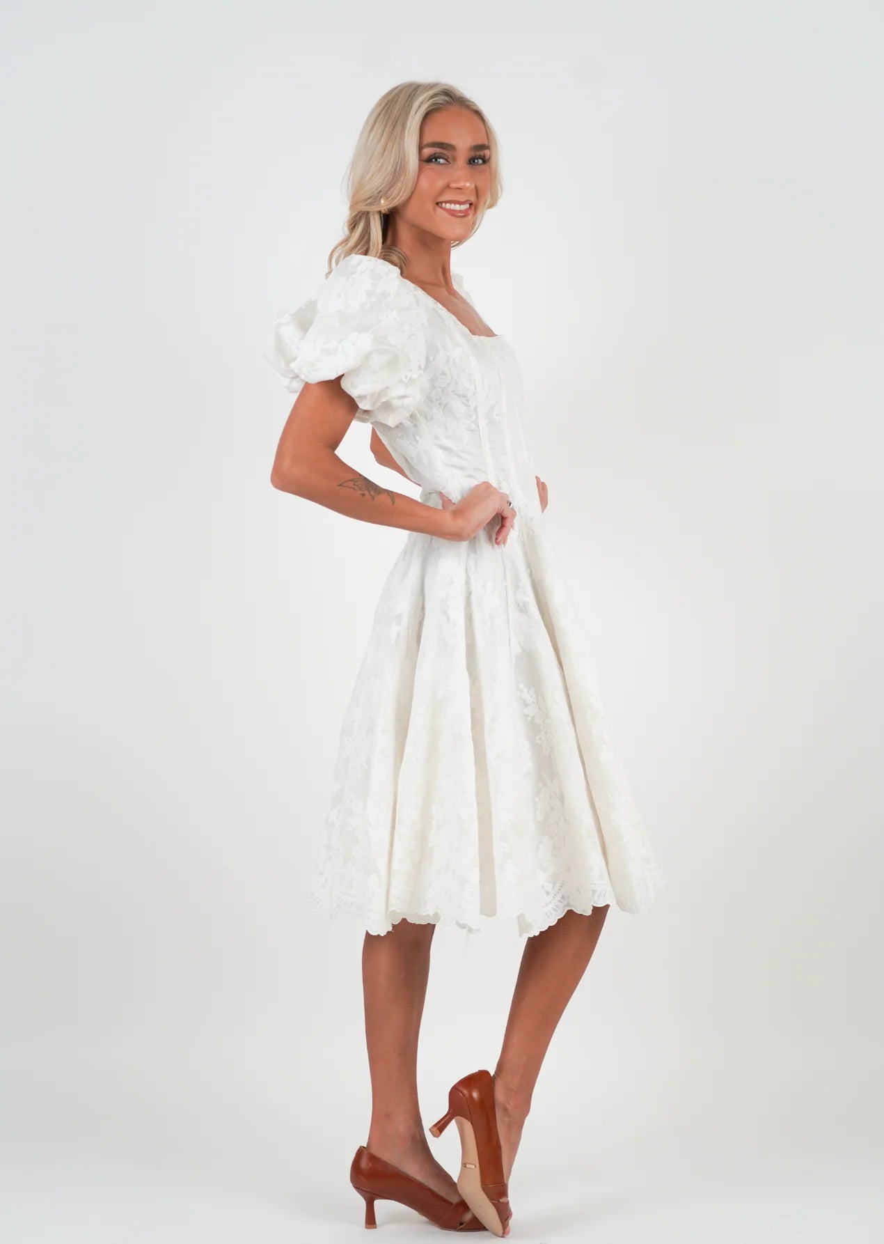 Elina Dress White