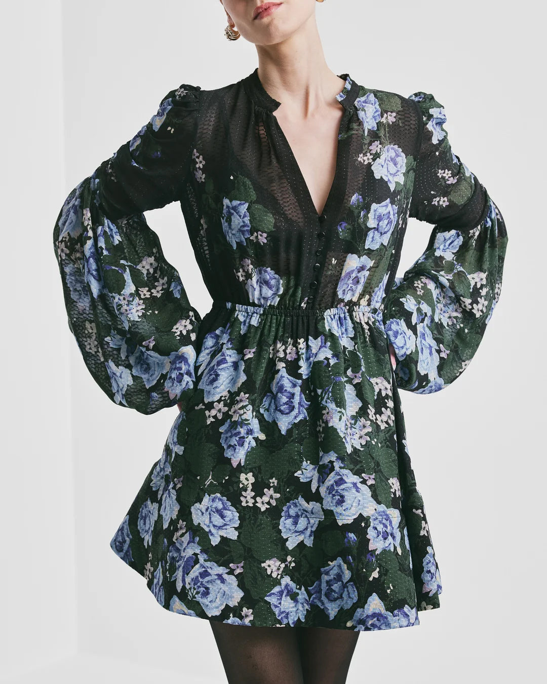 Georgette V-Neck Dress