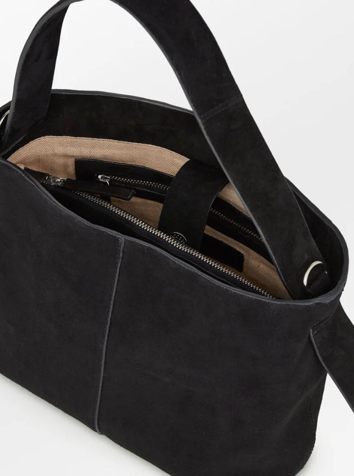 Suede Fraya Small Bag Black