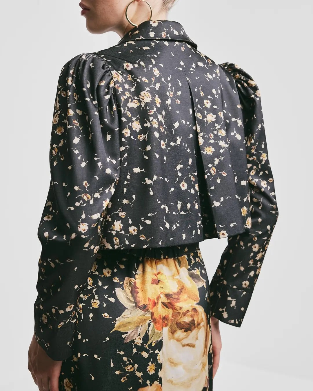 Tailored Satin Cropped Jacket