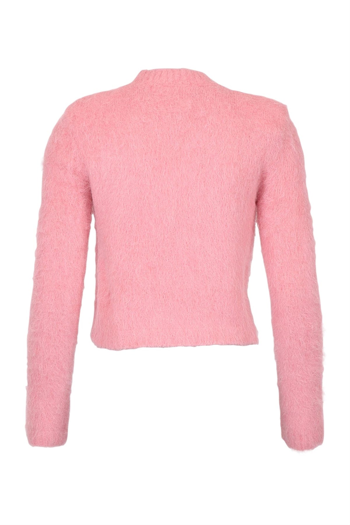 Hairy Knit Sweater - Pink