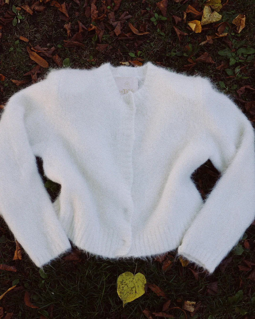 Hairy Knit Jacket Off-white