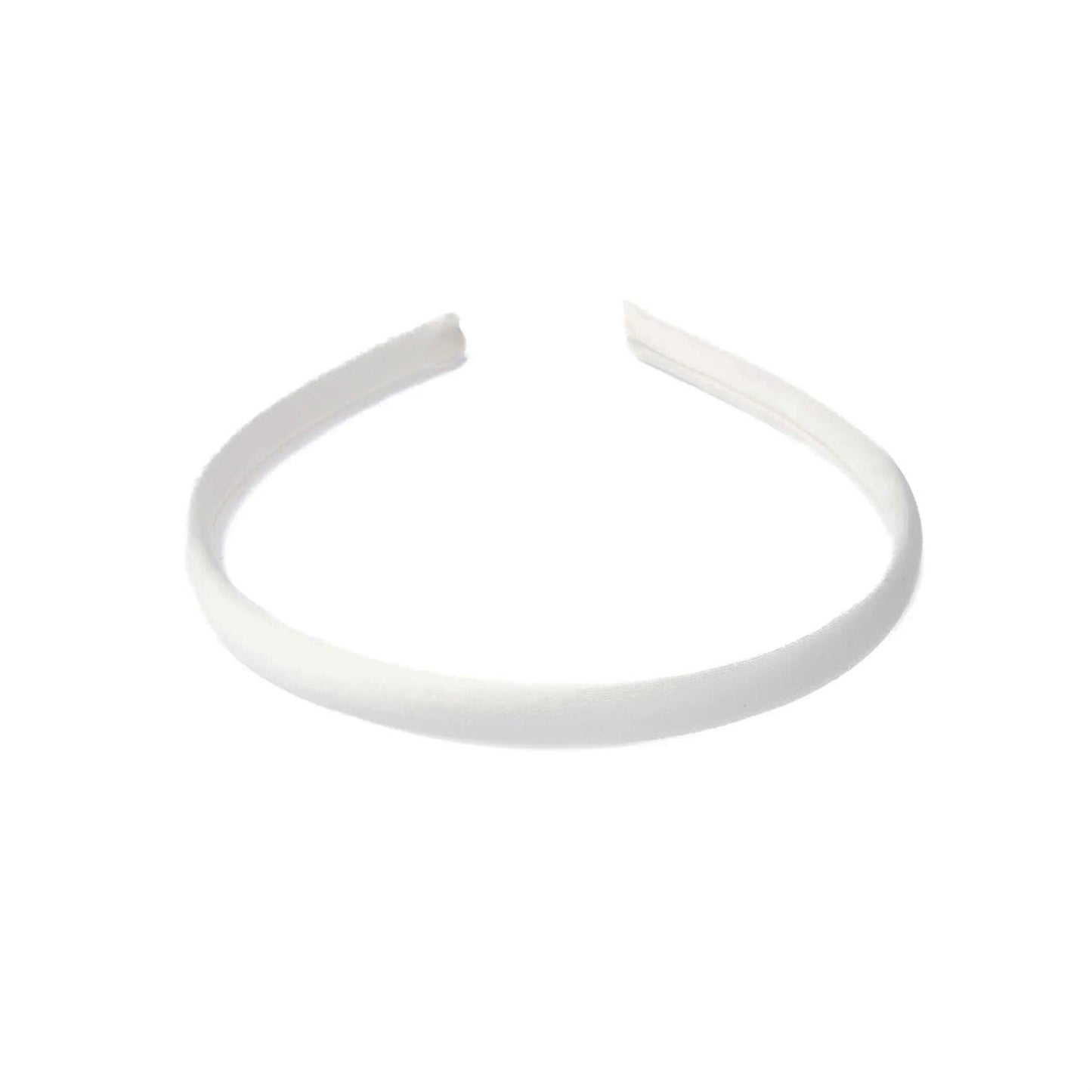 Satin Hair Band Thin Off White