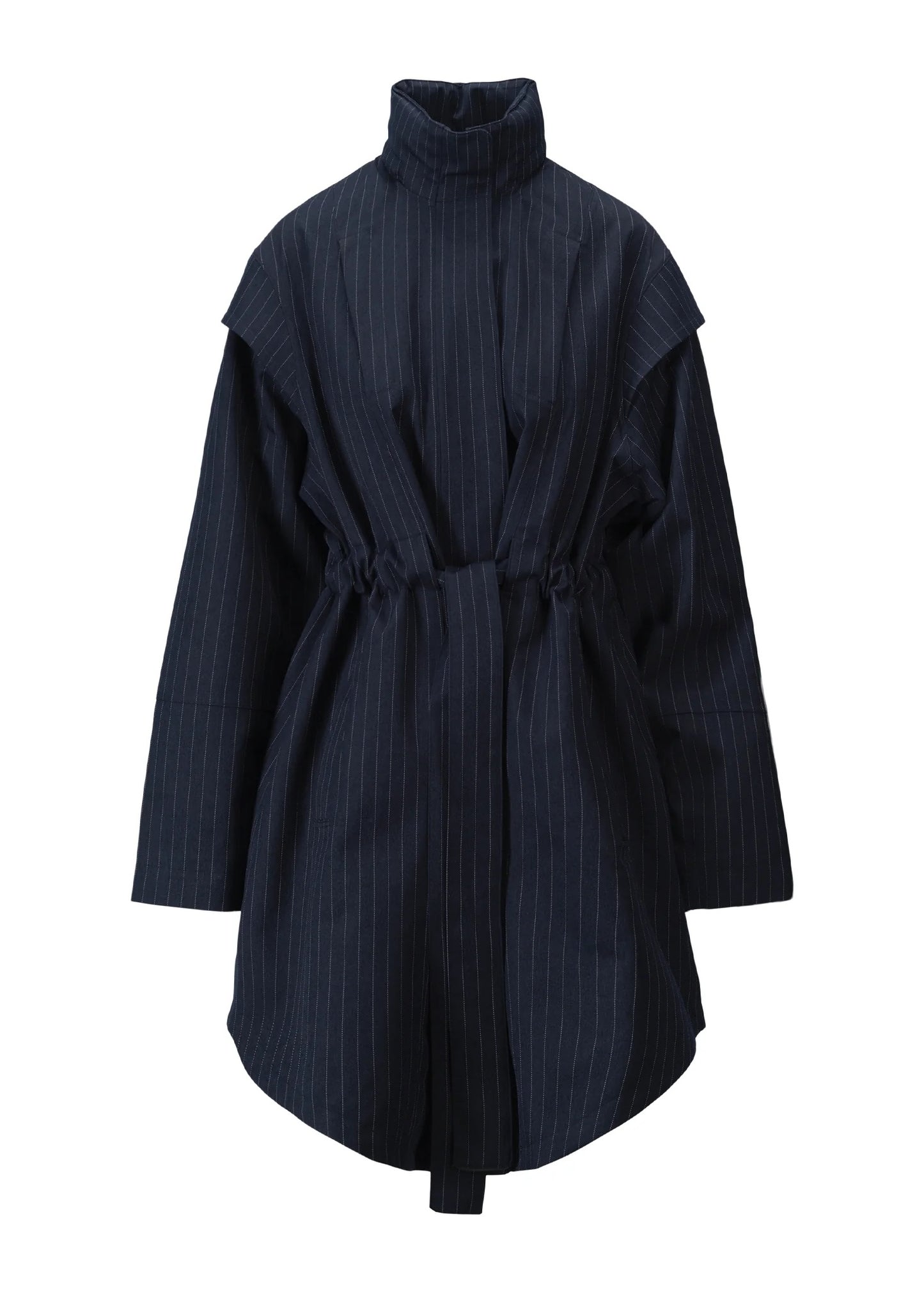 Monsun Coat Navy Pinstripe