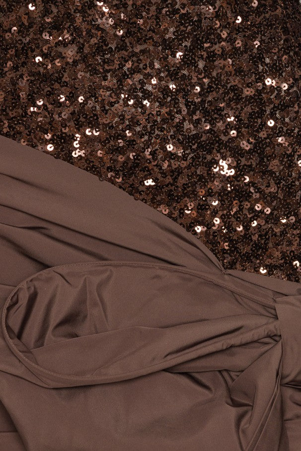 Sequins Bow Mini Dress