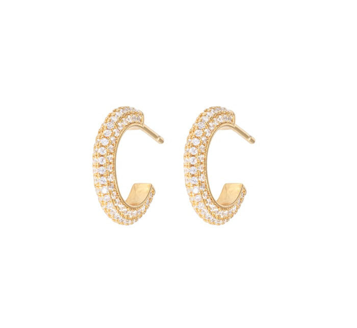 Small Chunky Hoops White