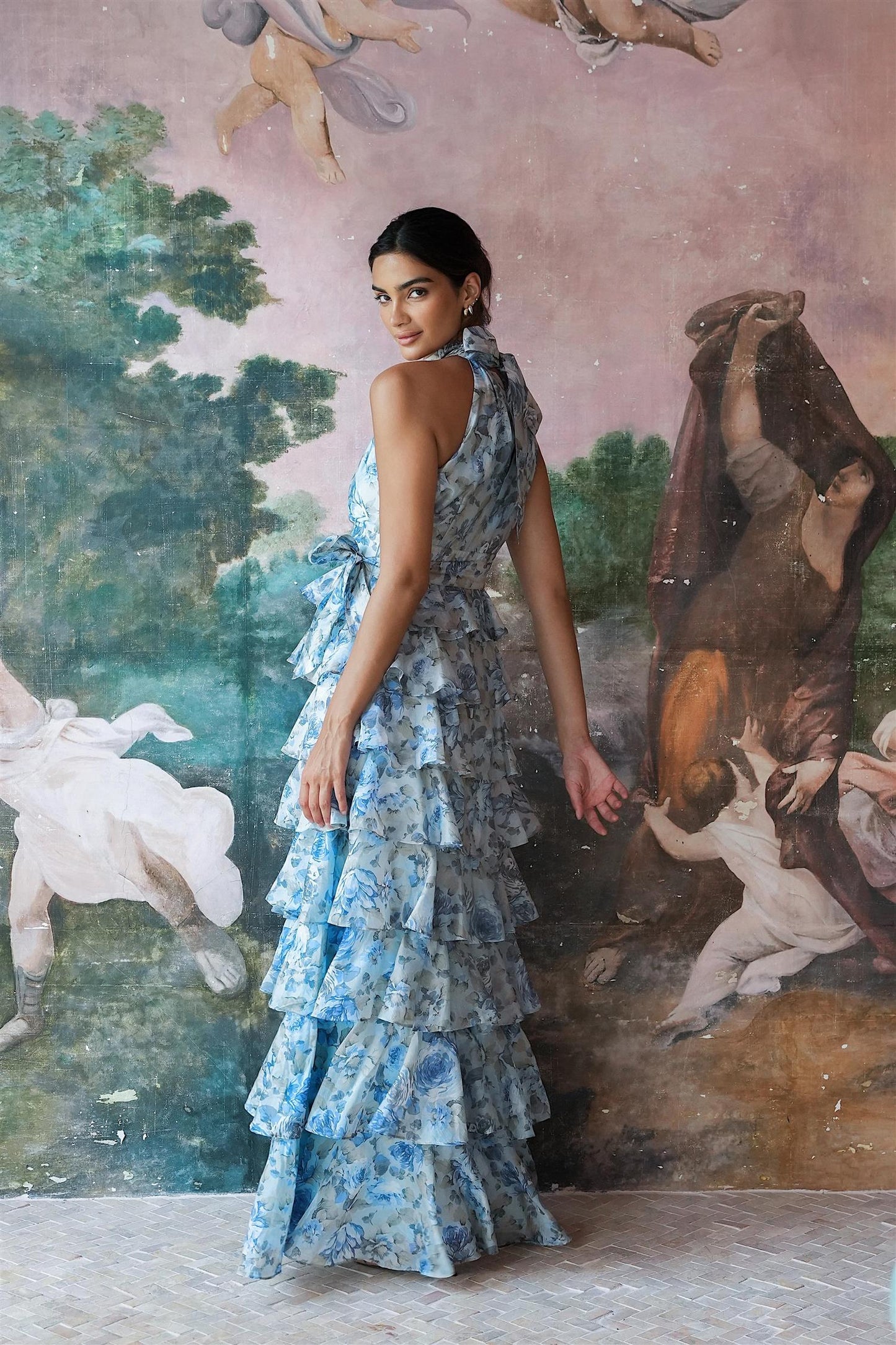 Angel Maxi Halterneck - Midnight Bloom