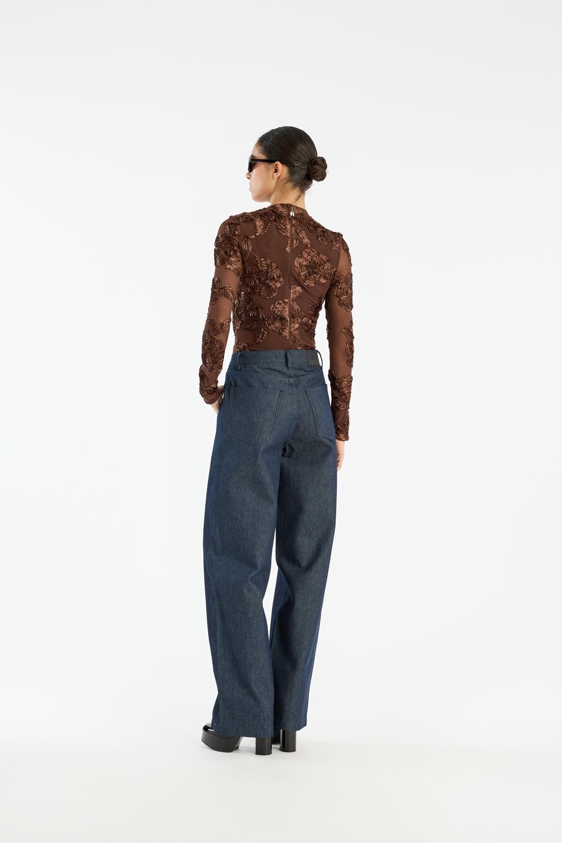 Flower Mesh Ls Top