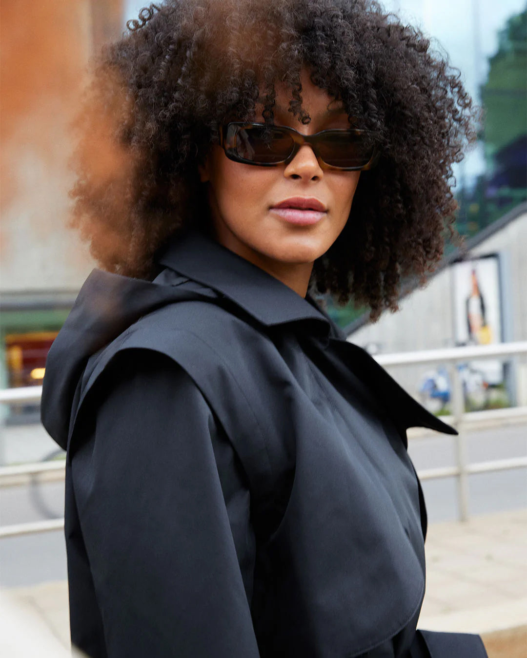 Regndråpe Trench Coat New Black