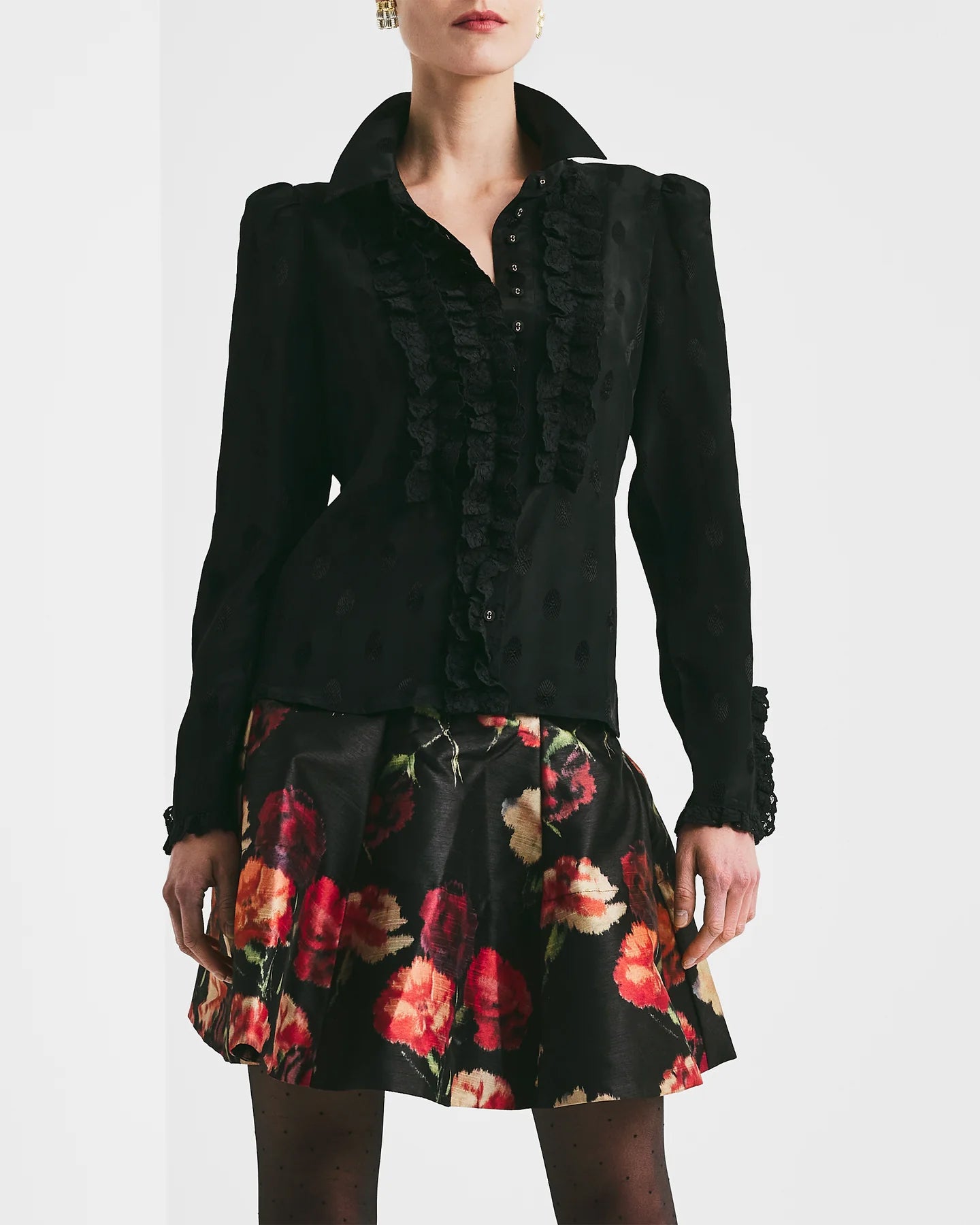 Taffeta Mini Skirt Poppy