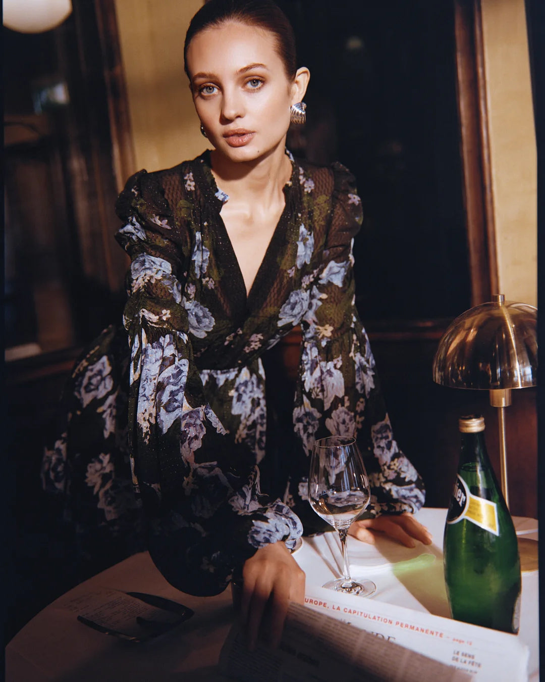 Georgette V-Neck Dress