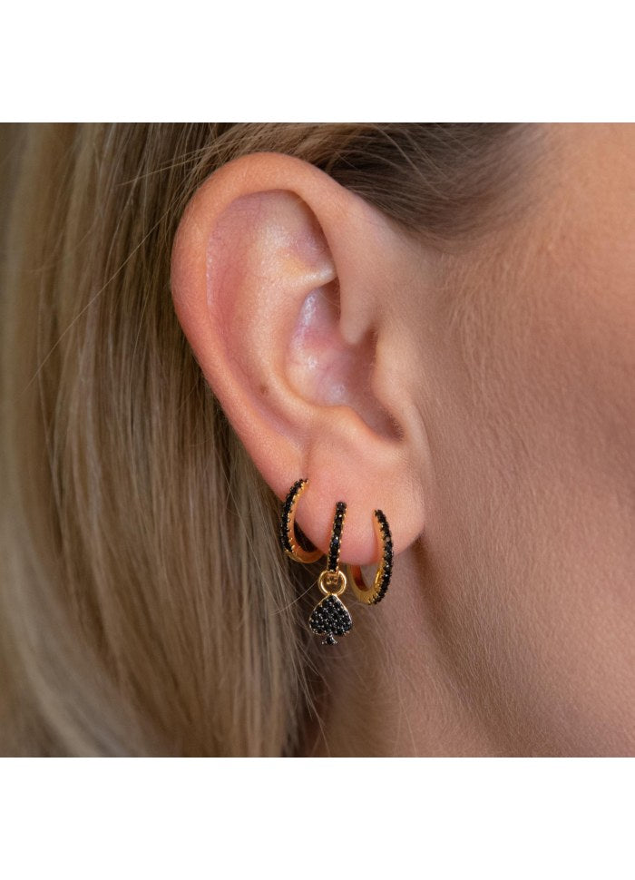 Medium hoops Ink black