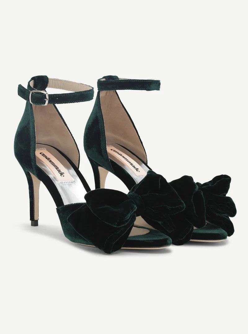 Marita Velvet Posy Green