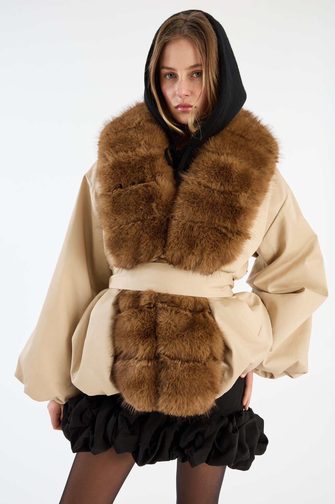 Faux Fur Collar Jacket