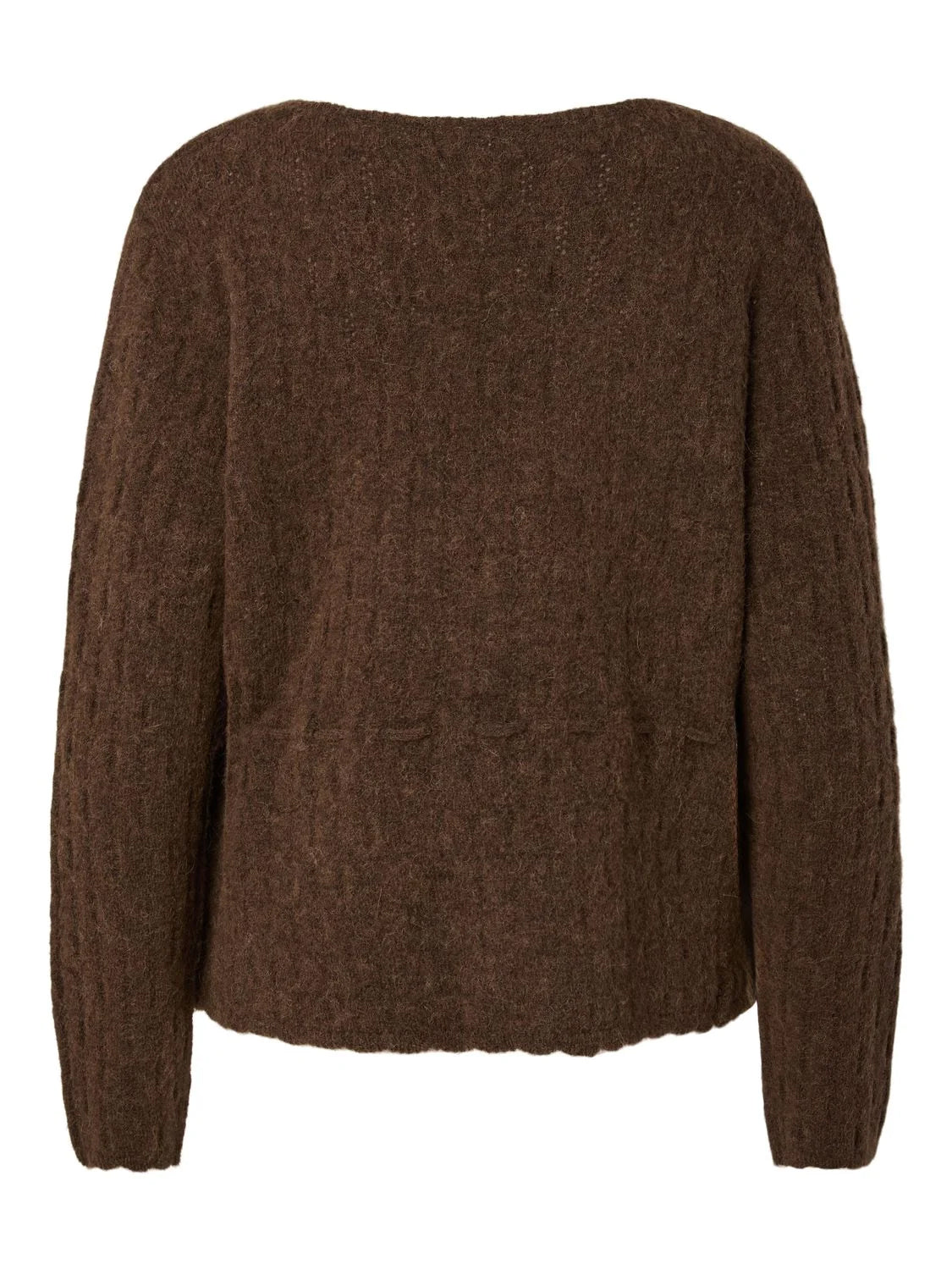 YasMellis Alpaca Blend Knit Cardigan - Carafe Melange