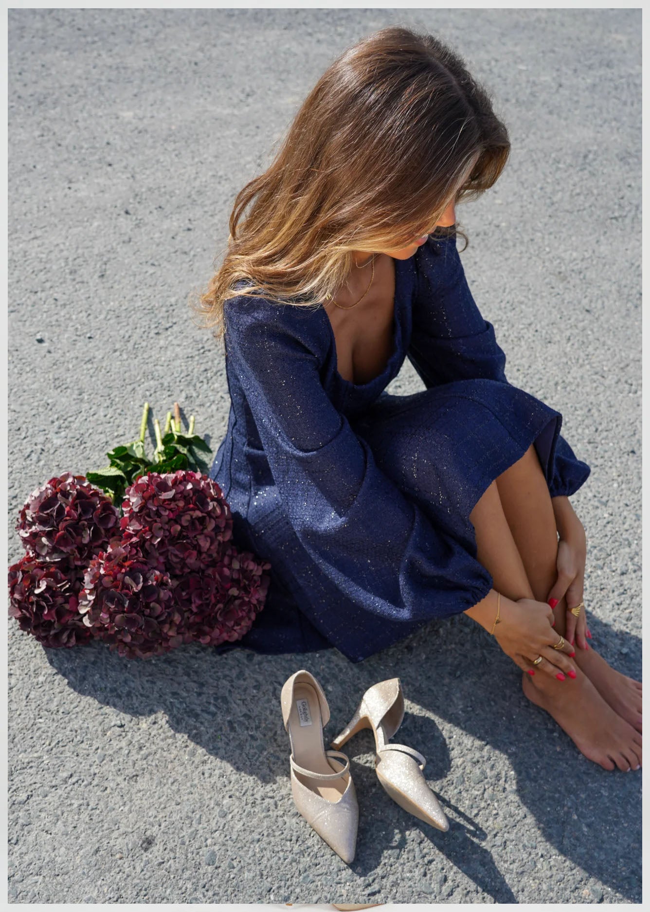 Sophie Tweed Dress Midnight Blue