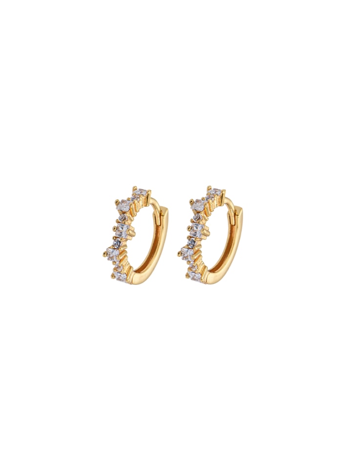 Mixed Small Hoops White
