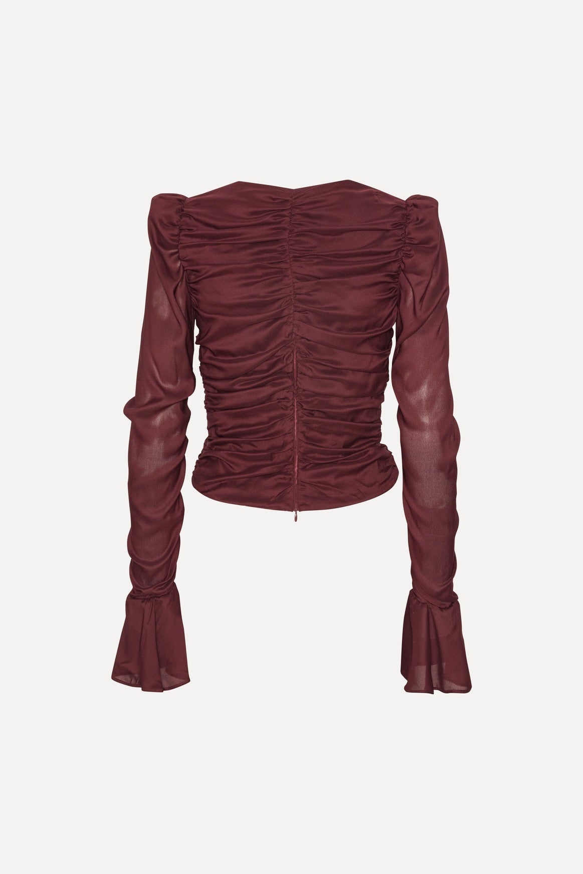 Chiffon Ruched Ls Top