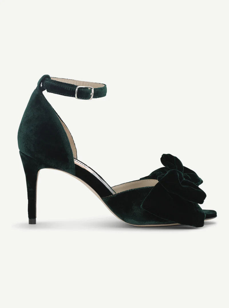 Marita Velvet Posy Green