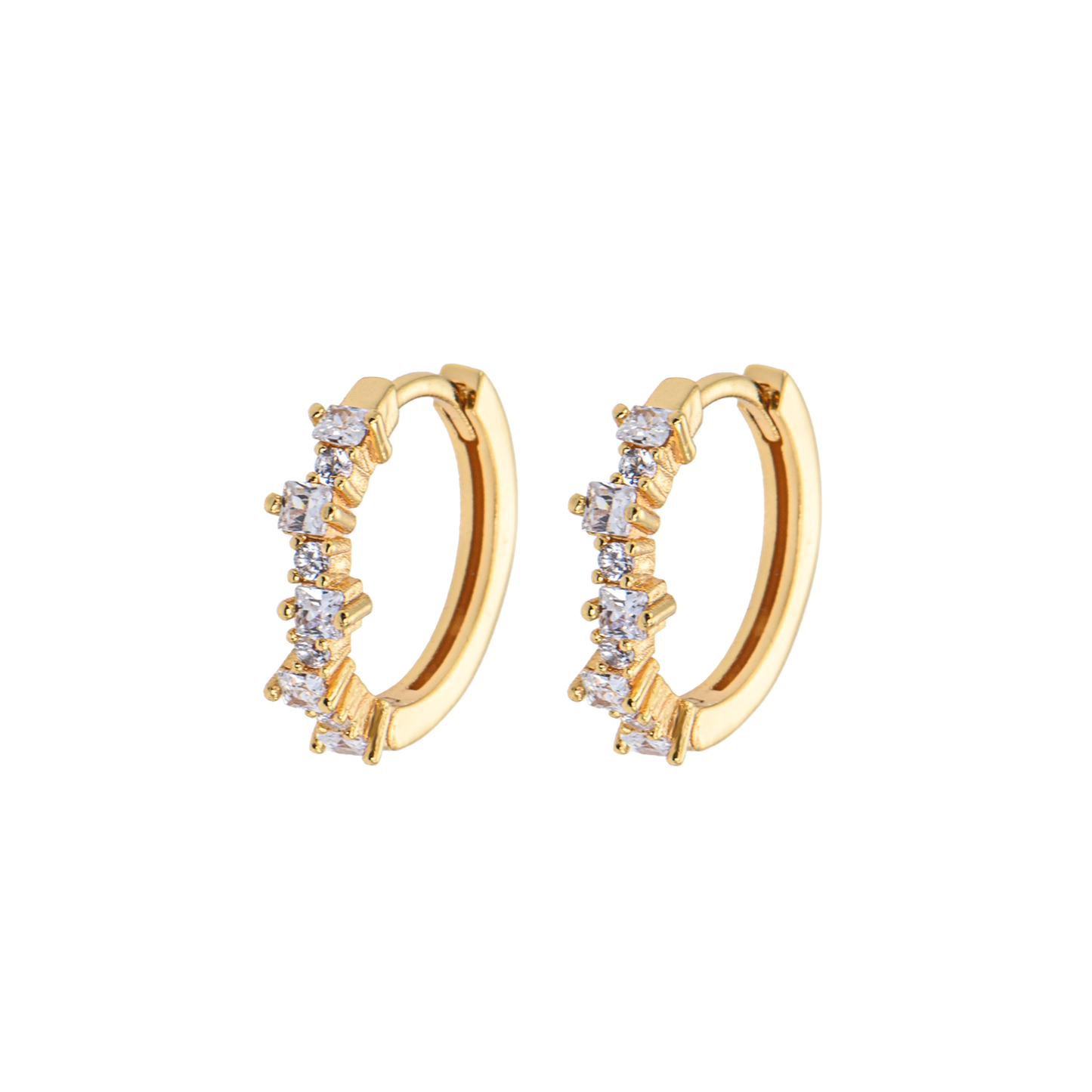 Mixed medium hoops White