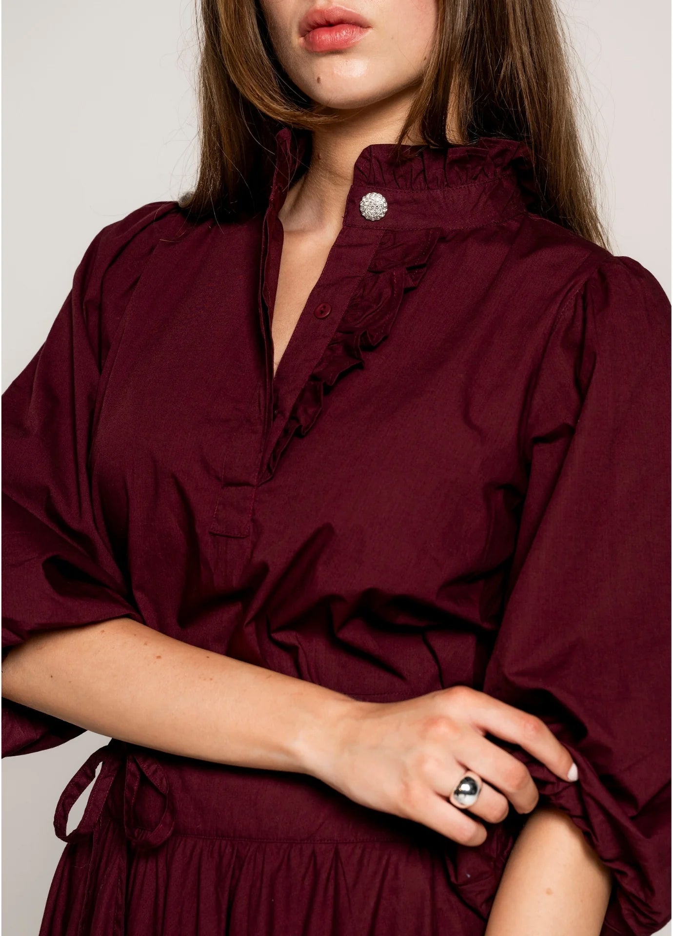 Ella Blouse - Rich Maroon
