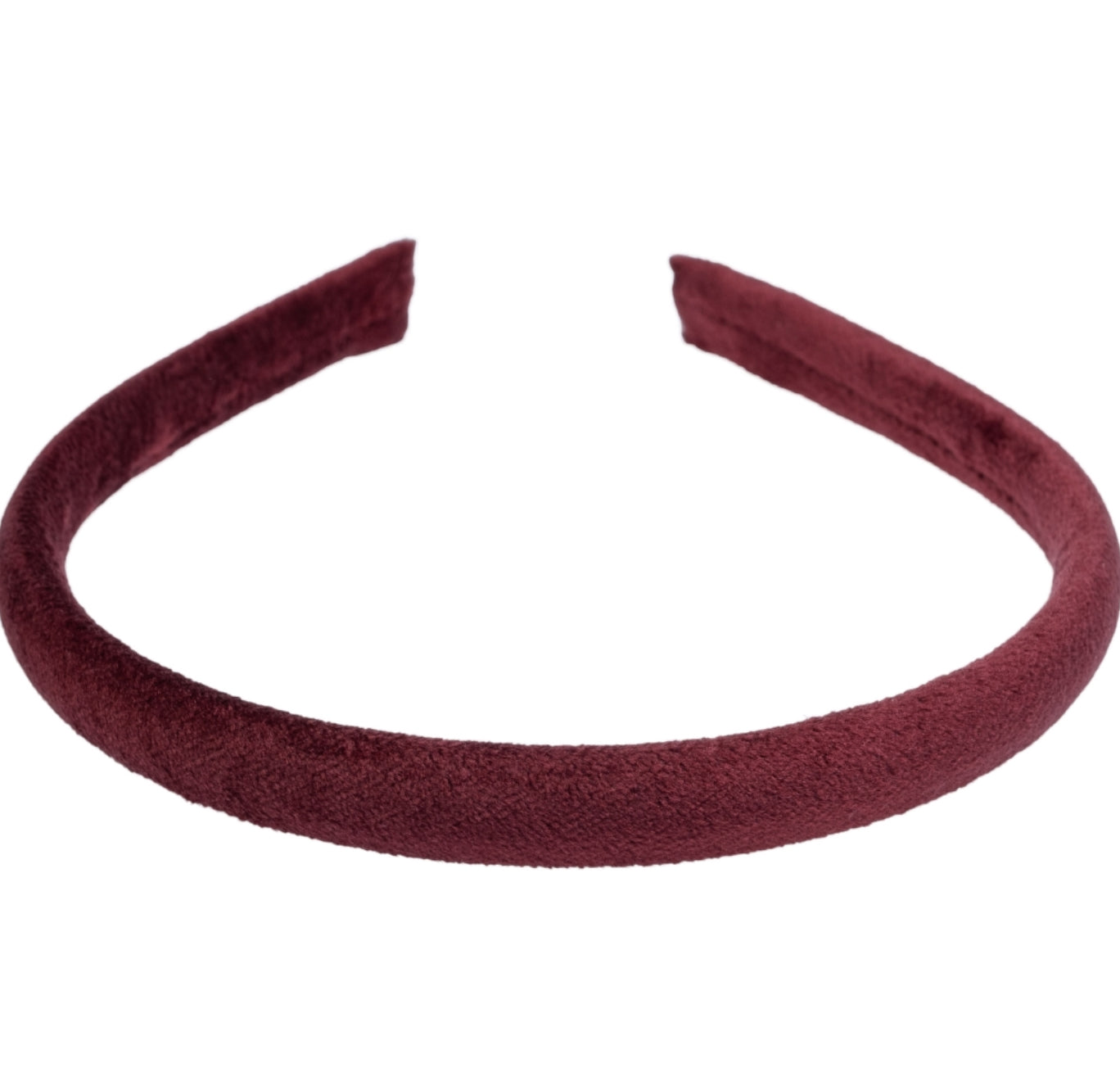 Velvet Hair Band Thin Maroon