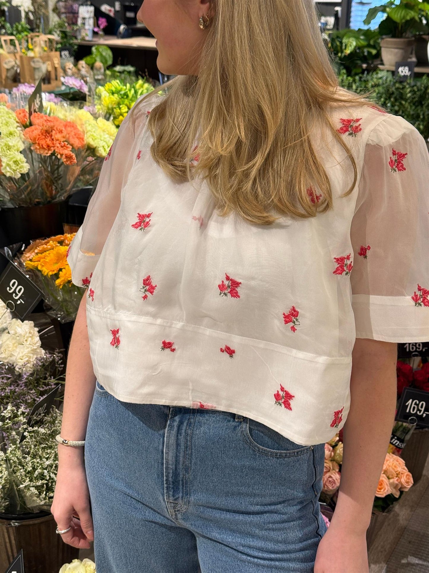 Organza Cropped Top