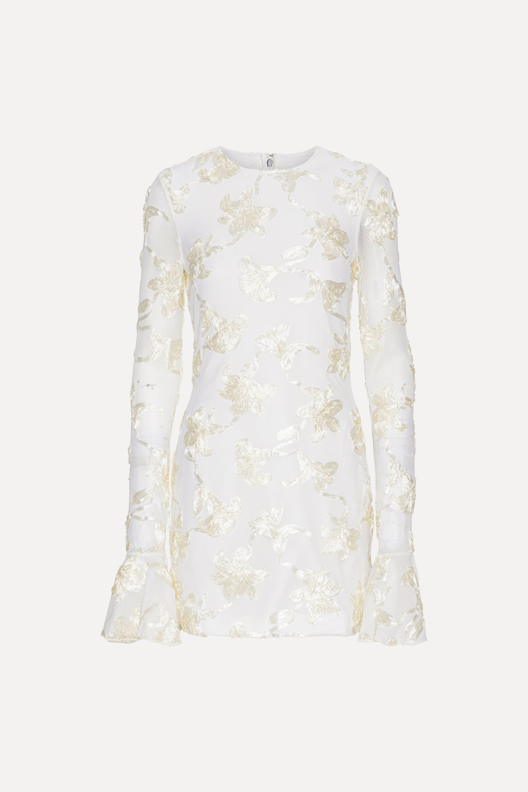Flower Mesh Mini Dress